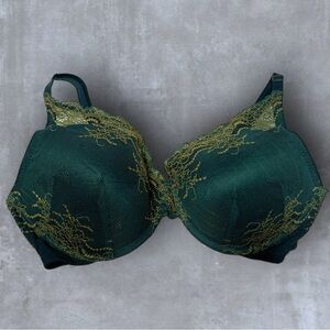 SPANX Elegant Embroidered Green Lace Bra